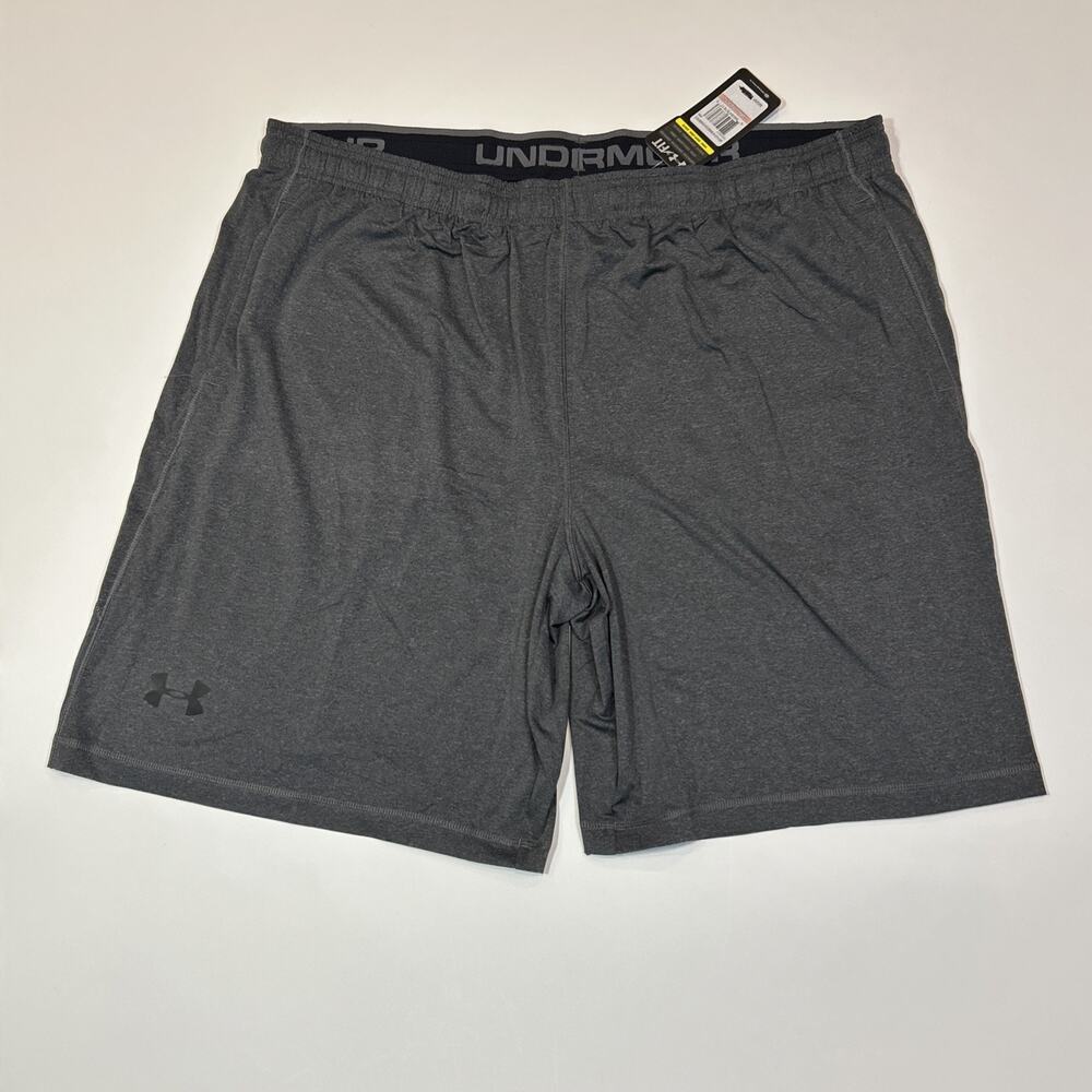 Under Armour HeatGear Athletic Shorts Mens 3XL Gray Loose Fit Gym Training NWT